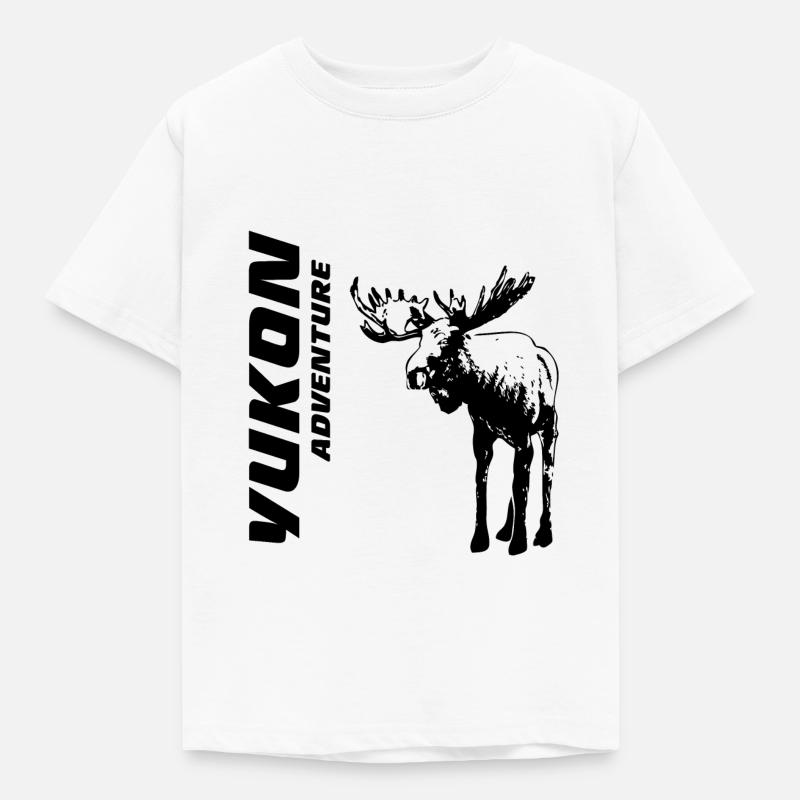 Canada - Yukon - Élan - T-shirt Enfant - blanc