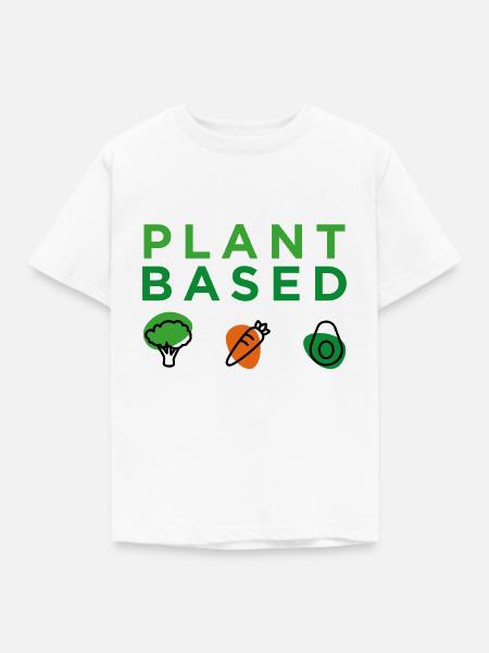Pflanzlich - Kinder T-Shirt - Weiß