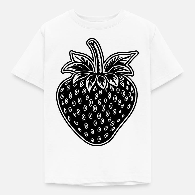 Erdbeere Obst Frucht - Kinder T-Shirt - Weiß