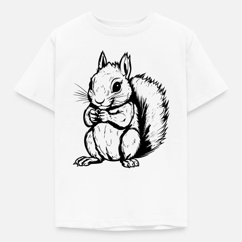 Ein Eichhörnchen - Kinder T-Shirt - Weiß