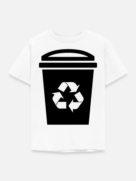 Mülltonne - Kinder T-Shirt - Weiß
