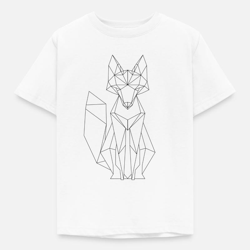 Fox polygon design - Kids' T-Shirt - white