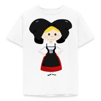 Elsässer Tracht - Kinder T-Shirt - Weiß - Vorne - AI Model Kid Male (0cm)