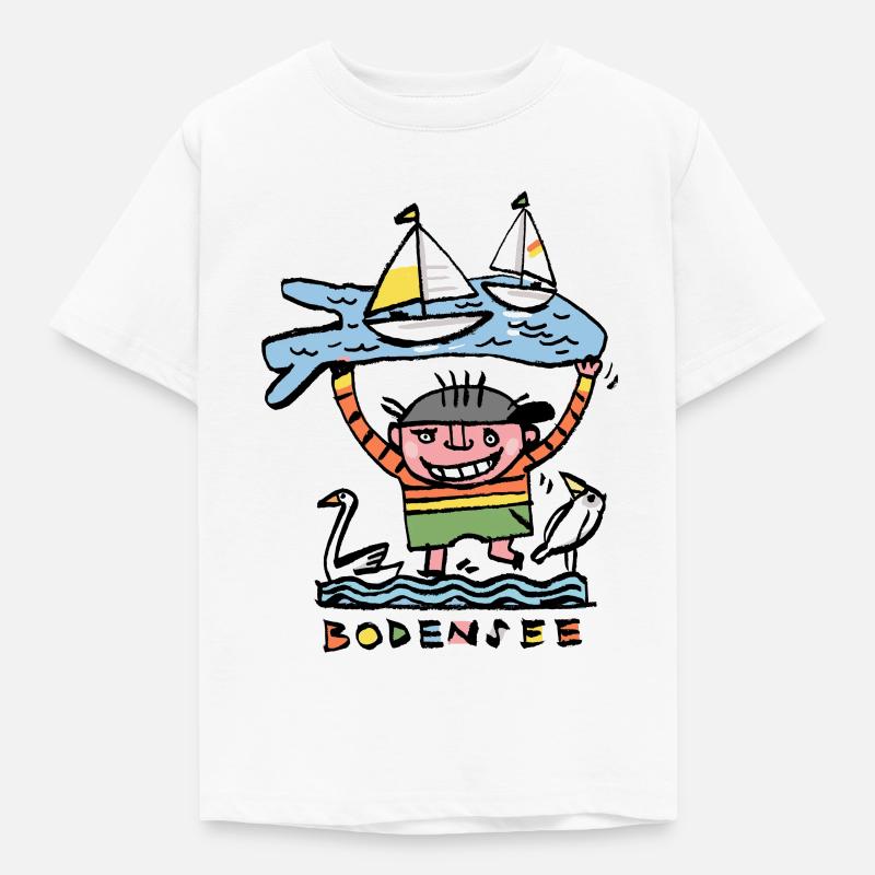 Bodensee - Kinder T-Shirt - Weiß
