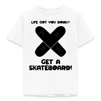 La vie vous a déprimé ? Procurez-vous une planche à roulettes ! (BoW) - T-shirt Enfant - blanc - Devant - AI Model Kid Male (0cm)