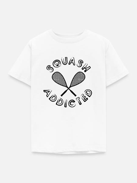 Squash addicted - Kinder T-Shirt - Weiß