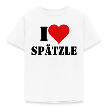 I Love Spaetzle - Kinder T-Shirt - Weiß - Vorne - AI Model Kid Male (0cm)