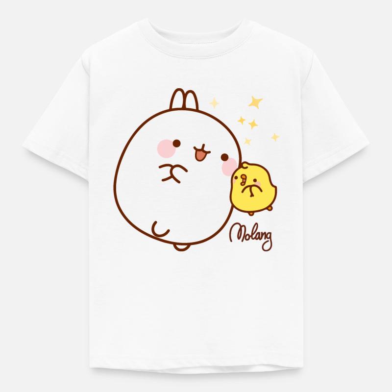 Molang Piu Piu mit Sternen - Kinder T-Shirt - Weiß