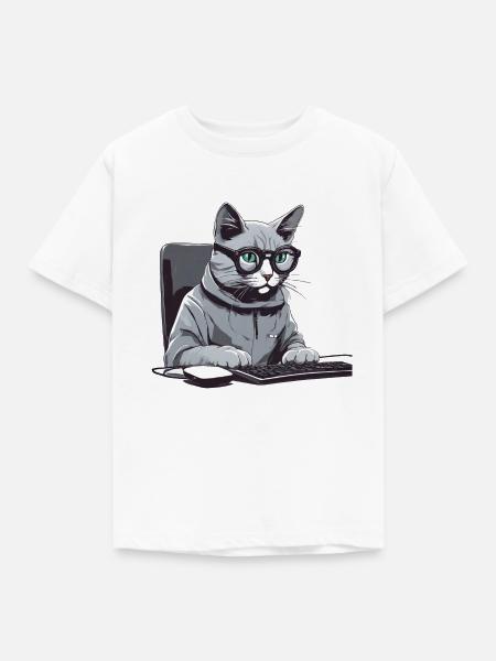Entwickler-Chat - Kinder T-Shirt - Weiß