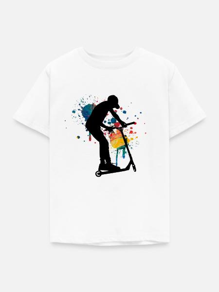 Freestyle-Roller - Kinder T-Shirt - Weiß