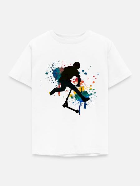 Freestyle-Roller - Kinder T-Shirt - Weiß