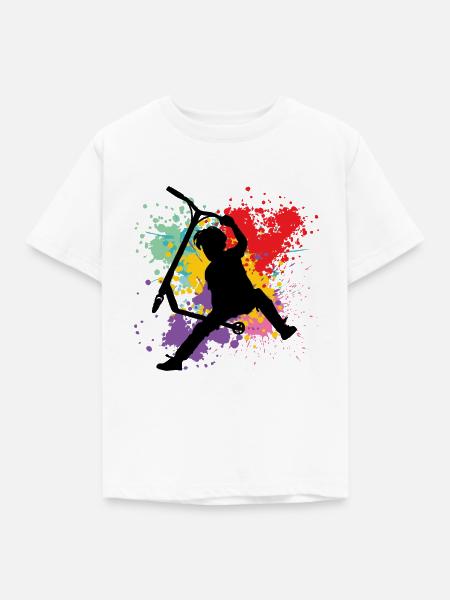 Freestyle-Roller - Kinder T-Shirt - Weiß