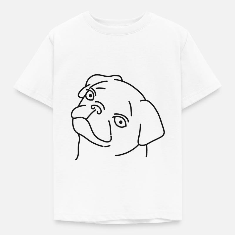 pug - Kids' T-Shirt - white
