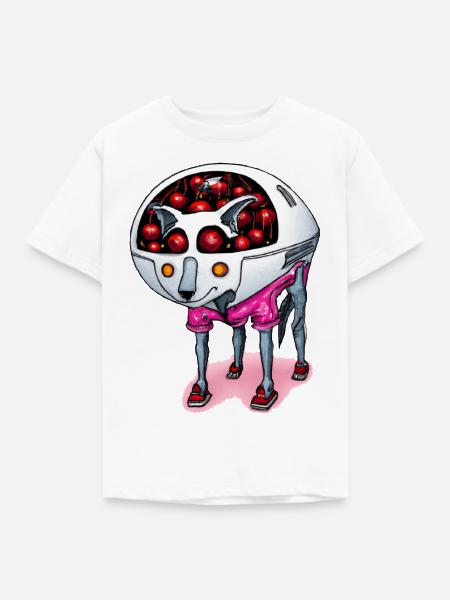 Cherry Dog - Kinder T-Shirt - Weiß