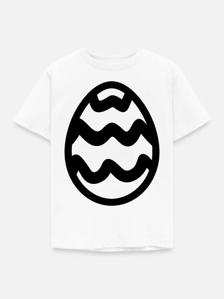 Ei - Kinder T-Shirt - Weiß