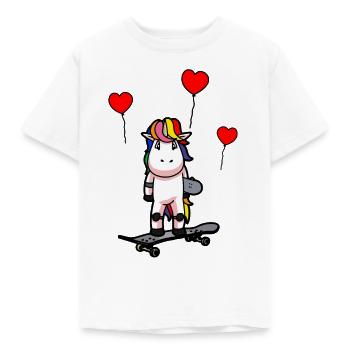 Patineur Patinage Licorne Sport Fantasy Teens - T-shirt Enfant - blanc - Devant - AI Model Kid Male (0cm)