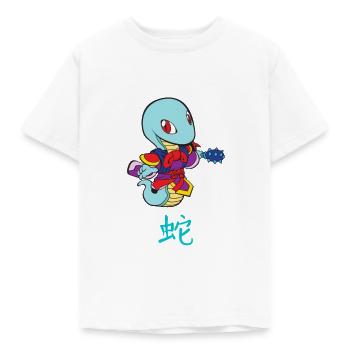 Signe astrologique chinois : Serpent - T-shirt Enfant - blanc - Devant - AI Model Kid Male (0cm)
