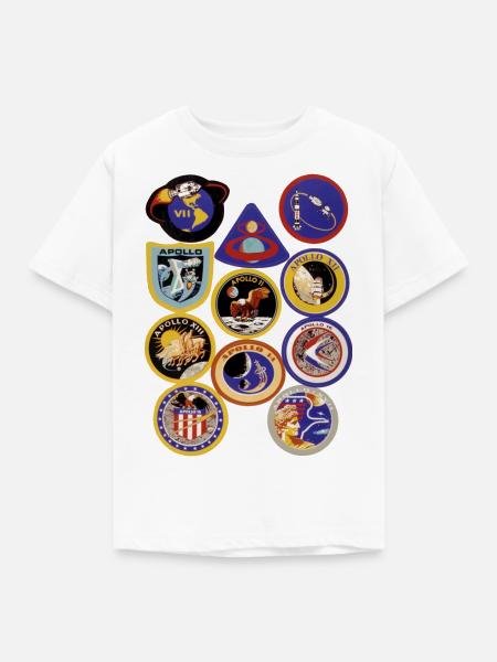 NASA Apollo Mission Abzeichen - Kinder T-Shirt - Weiß