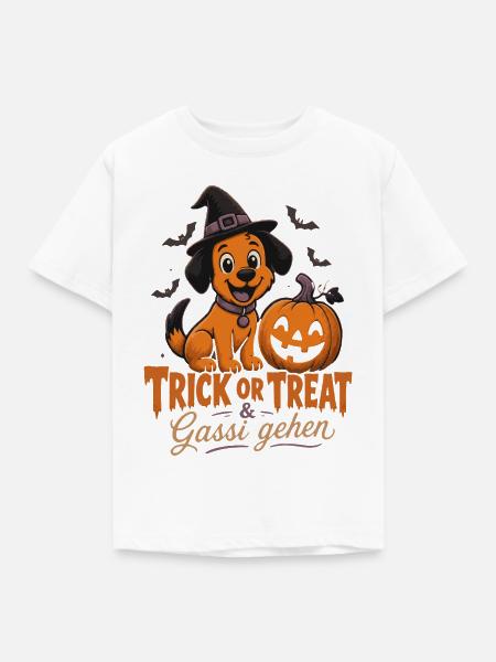 Halloween Kürbis-Gang - Kinder T-Shirt - Weiß
