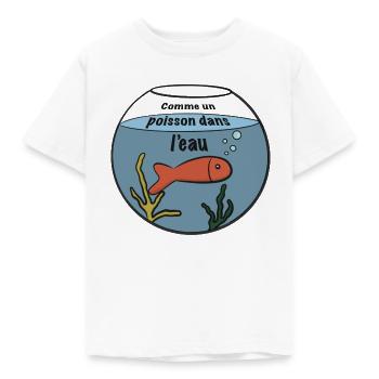 Comme un poisson dans l'eau - T-shirt Enfant - blanc - Devant - AI Model Kid Male (0cm)