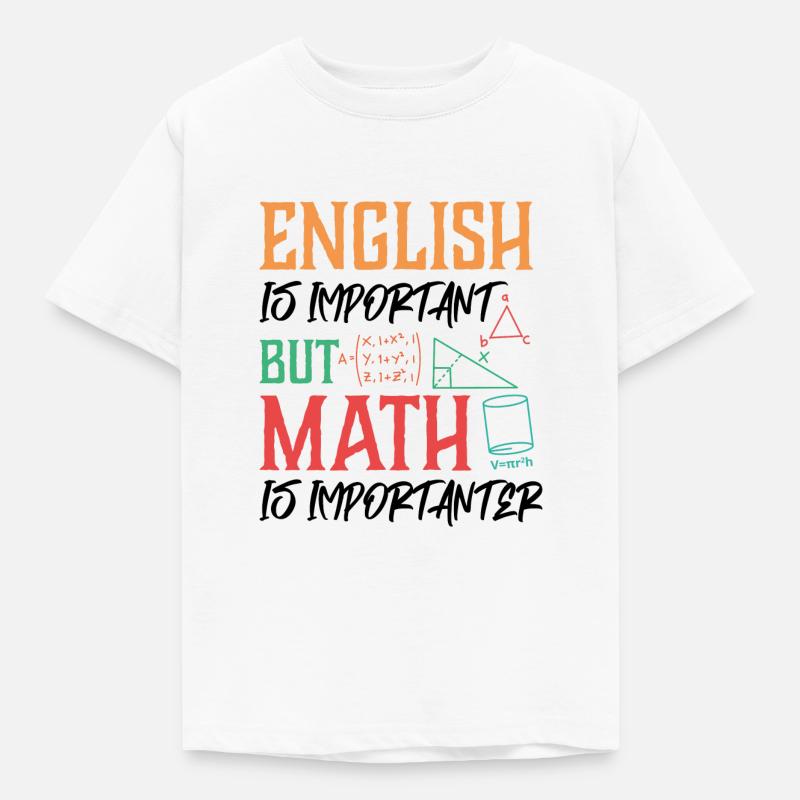 École math math, dire, cadeau - T-shirt Enfant - blanc