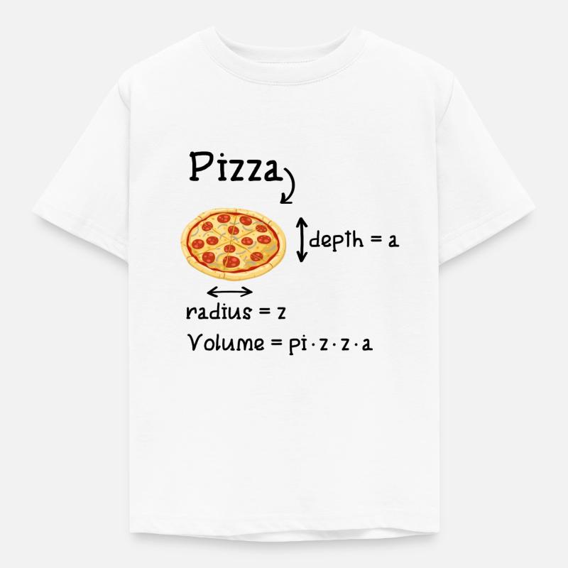Pizza Pi math formula gift - Kids' T-Shirt - white