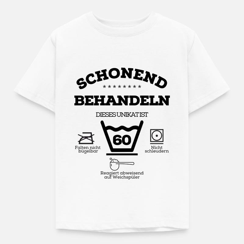 60. Geburtstag, Schonend behandeln, Geschenkidee - Kinder T-Shirt - Weiß