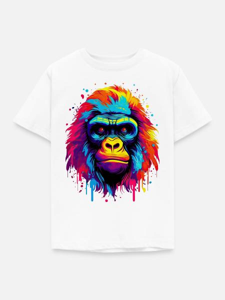 Radiant Spectrum Gorilla - Kinder T-Shirt - Weiß