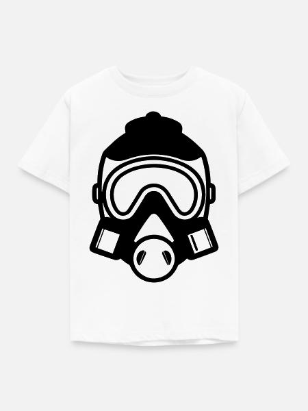 Gasmaske - Kinder T-Shirt - Weiß