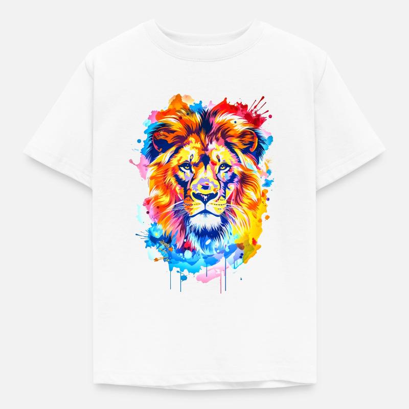 Conception du lion - T-shirt Enfant - blanc