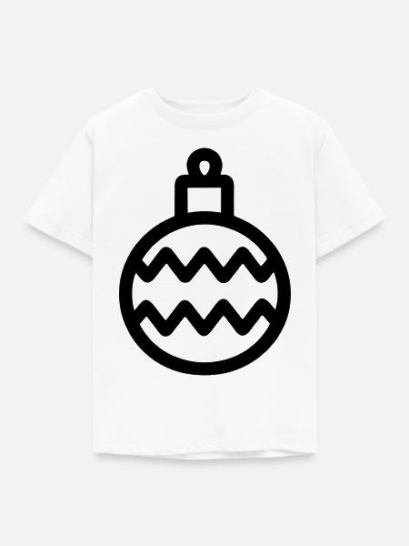 Weihnachtskugel - Kinder T-Shirt - Weiß