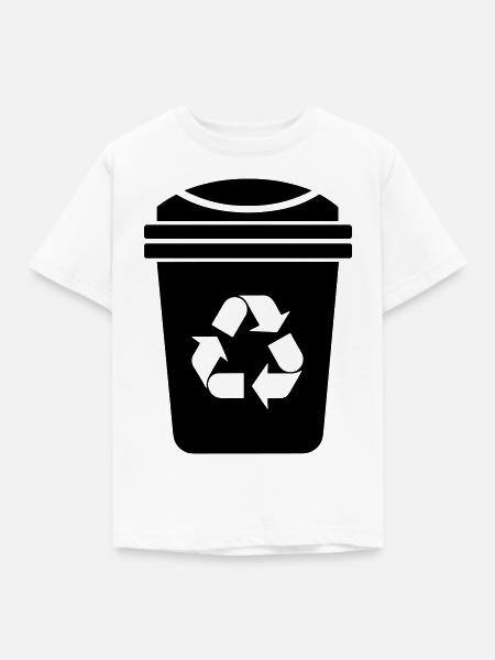 Mülltonne - Kinder T-Shirt - Weiß