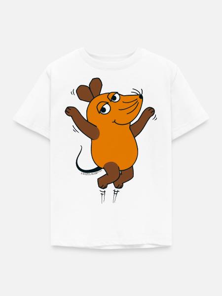 Die Maus springt - Kinder T-Shirt - Weiß