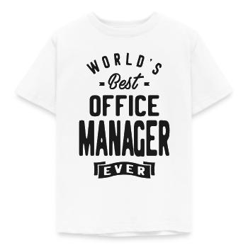 Office Manager - Kids' T-Shirt - white - Front - AI Model Kid Male (0cm)