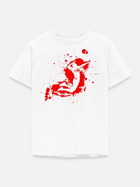 Volleyball Spike Man Rot - Kinder T-Shirt - Weiß