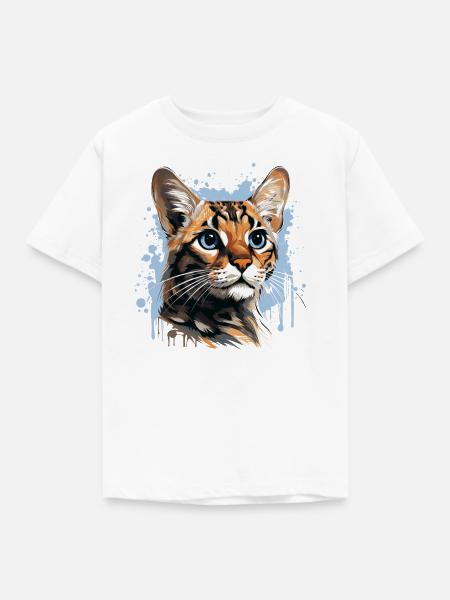 Bengal Katze - Kinder T-Shirt - Weiß