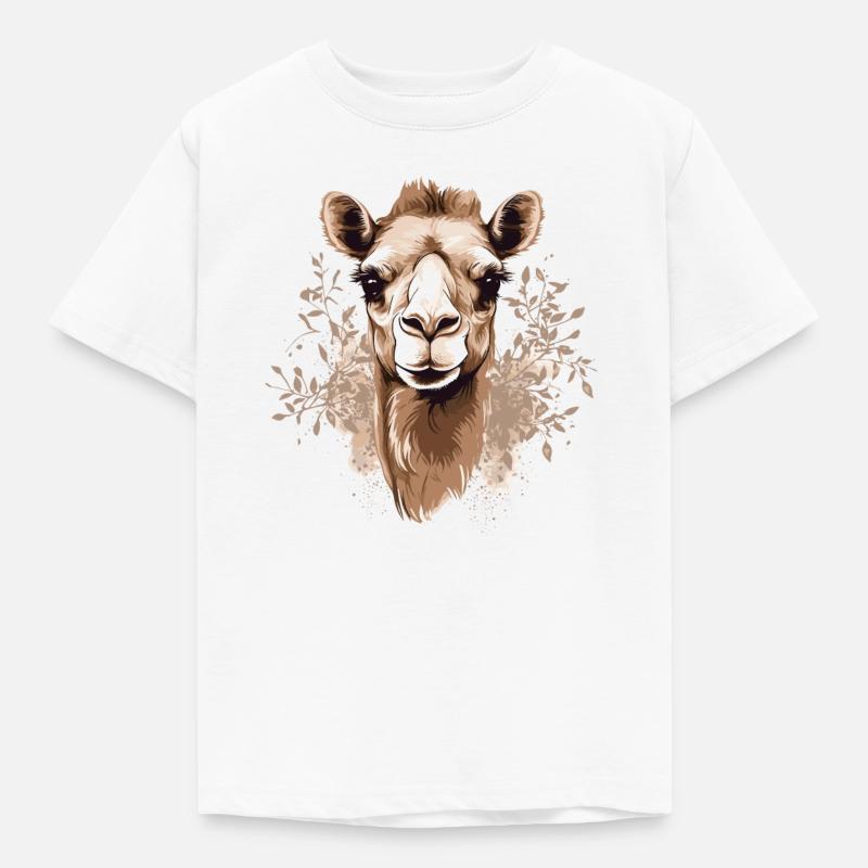 Kamel Kamelkopf - Kinder T-Shirt - Weiß