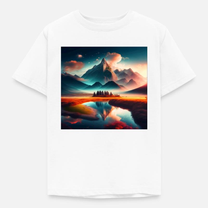 Landschaft - Kinder T-Shirt - Weiß