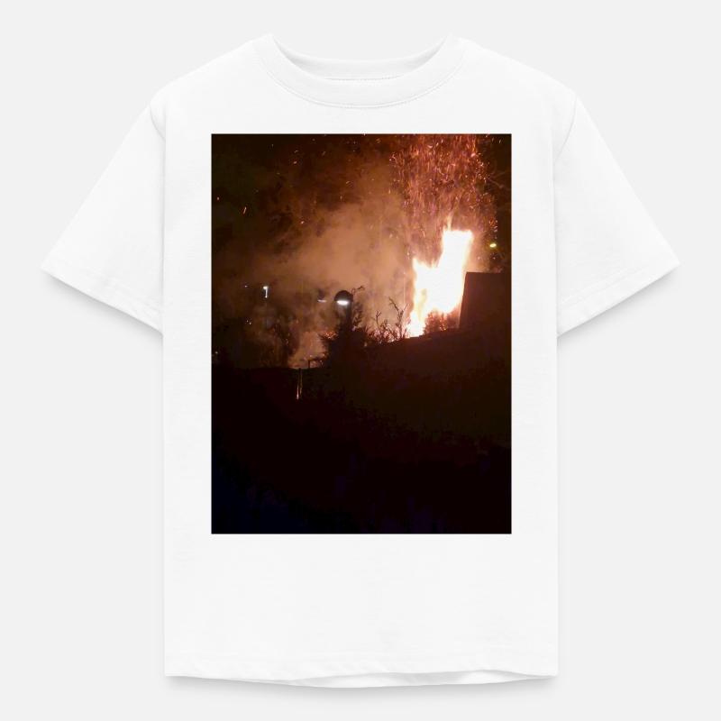 Night fire - Kinder T-Shirt - Weiß