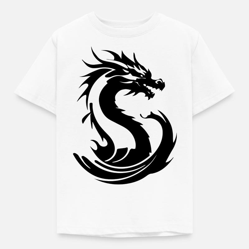 Drache - Kinder T-Shirt - Weiß