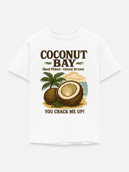 Kokosnuss Bay Vintage - Kinder T-Shirt - Weiß