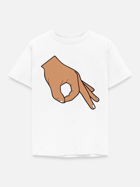 reingeschaut Hand - Kinder T-Shirt - Weiß