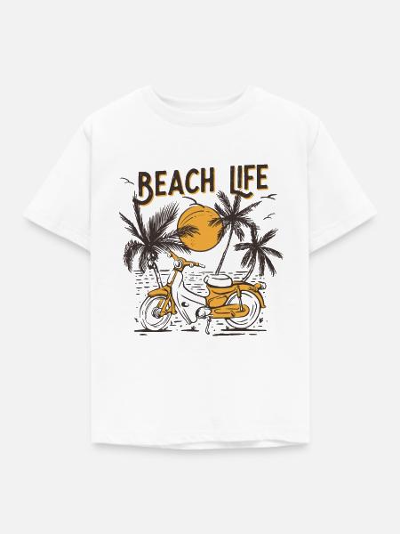 Beach Life - Kinder T-Shirt - Weiß