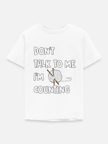 Stricken, Abzählen, Fun - Kinder T-Shirt - Weiß