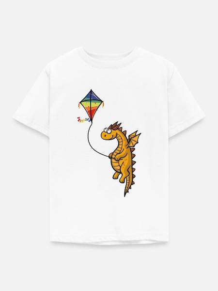 Drache - Kinder T-Shirt - Weiß