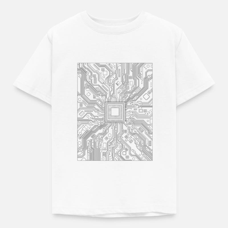 Circuit from the computer - board - Kids' T-Shirt - white