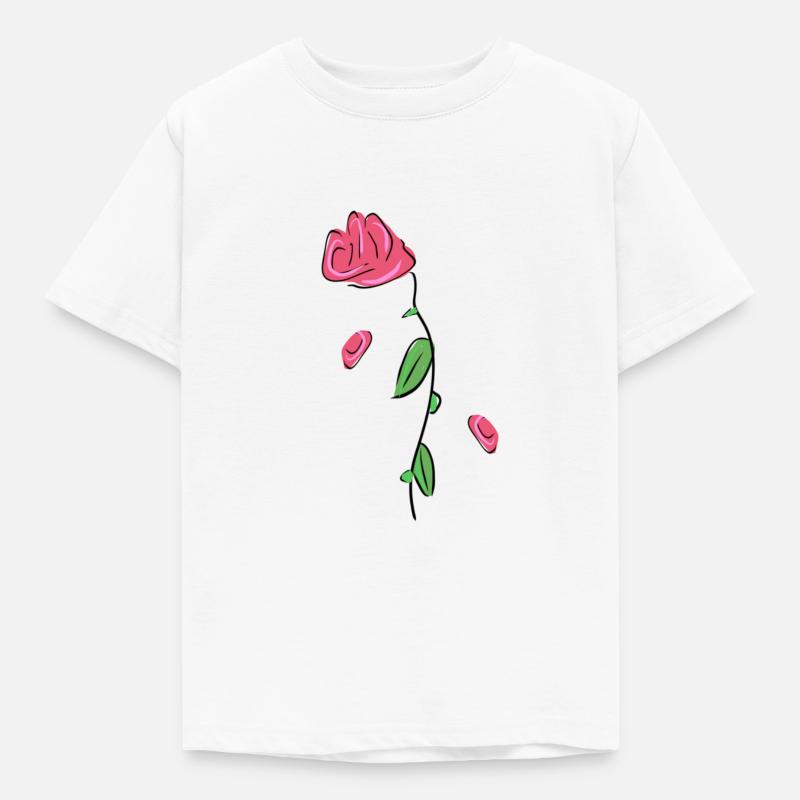 rose fleur fleur fleur fleur printemps - T-shirt Enfant - blanc