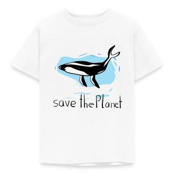 Whale Conservation Save Planet Ecosystem - Kids' T-Shirt - white - Front - AI Model Kid Male (0cm)