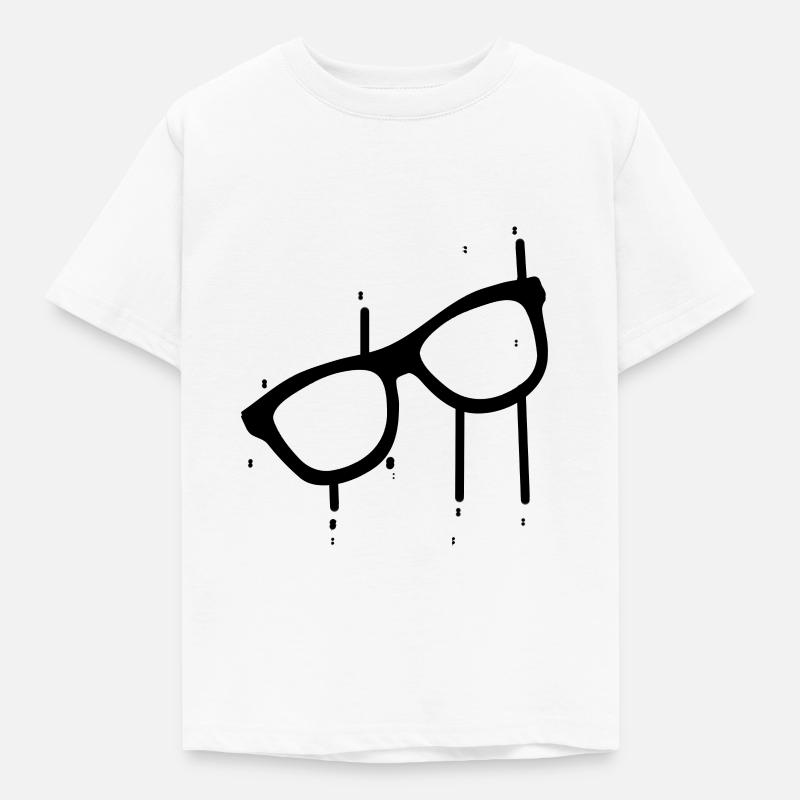 Brille - Kinder T-Shirt - Weiß