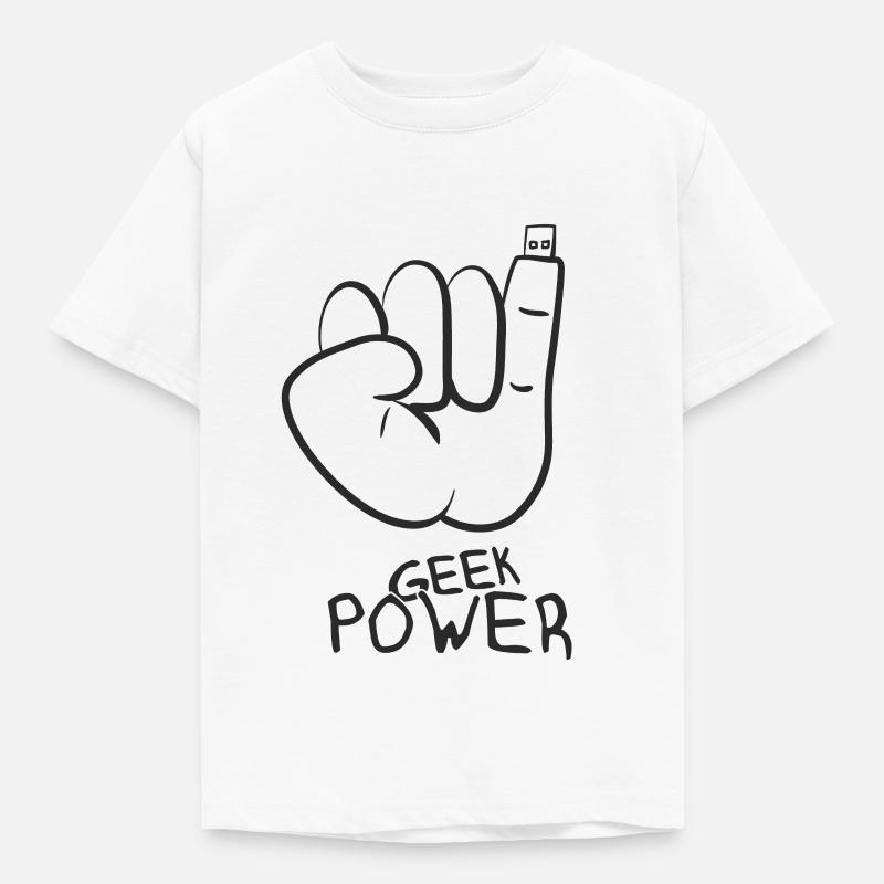 Geek - Kinder T-Shirt - Weiß